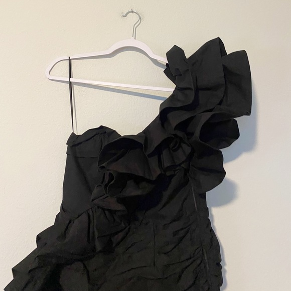 Anthropologie Celia B Kaia Dress One Shoulder Ruffle Mini Party Fall Sz XL NWT - Picture 6 of 14